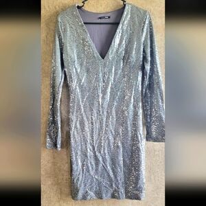 Fashion Nova Silver Dress